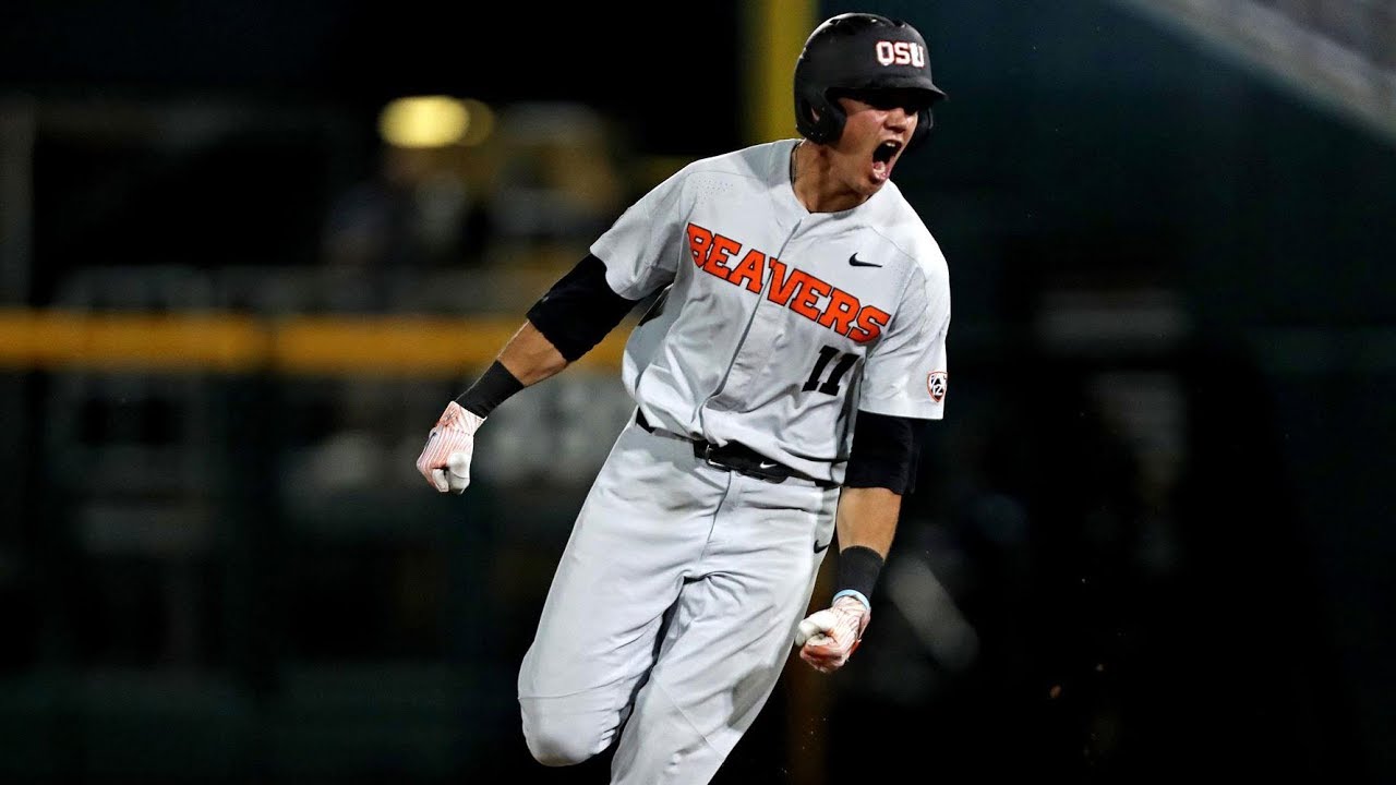 Highlights: Trevor Larnach's ninth-inning blast lifts Oregon State past Arkansas, forces College...