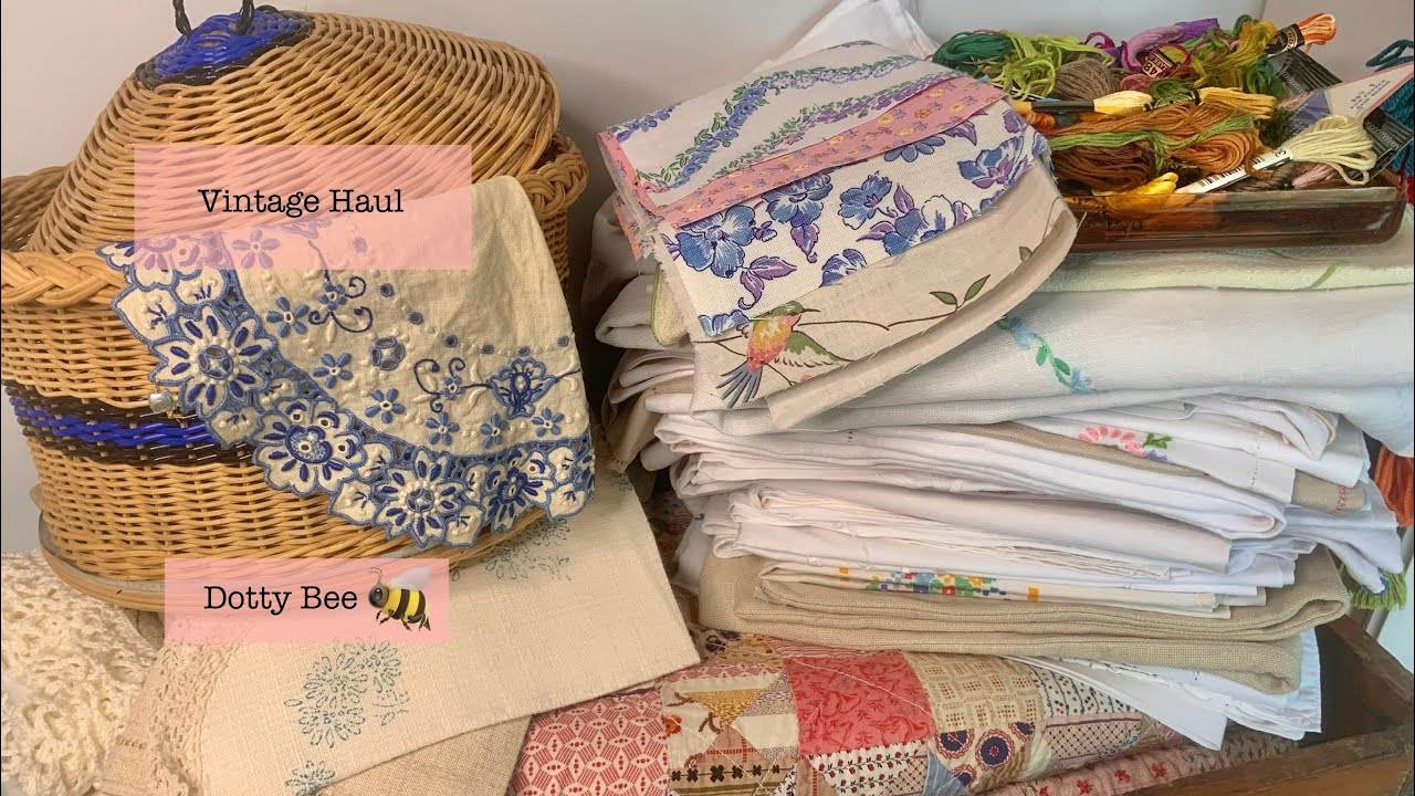 Vintage Slow Stitch Haul - June #slowstitch #vintage #embroidery #stitch #craft