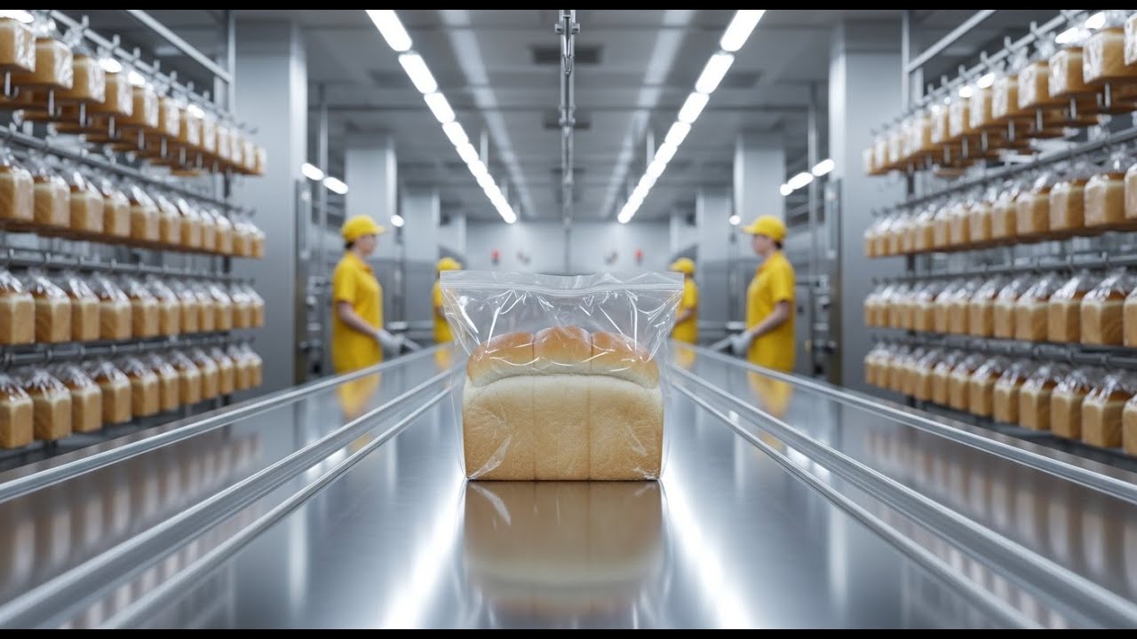 Inside the Automated Dough Factory–(Full Process)How Million-Dollar White Bread Is Made#breadfactor