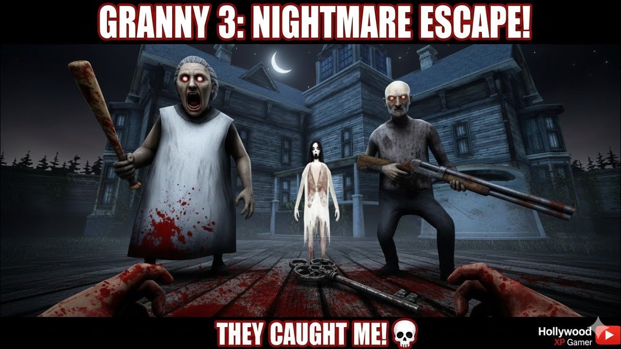 Opening the Main Door in Granny 3! 🗝️ (They Almost Caught Me)Granny 3: Door Escape is HARDER Than 
