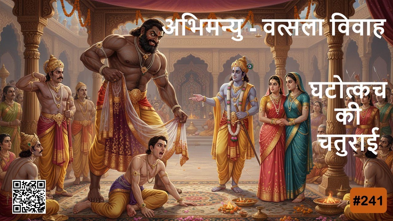 अभिमन्यु - वत्सला विवाह और घटोत्कच की चतुराई | भारतीय धार्मिक कहानियाँ | Indian Religious Stories