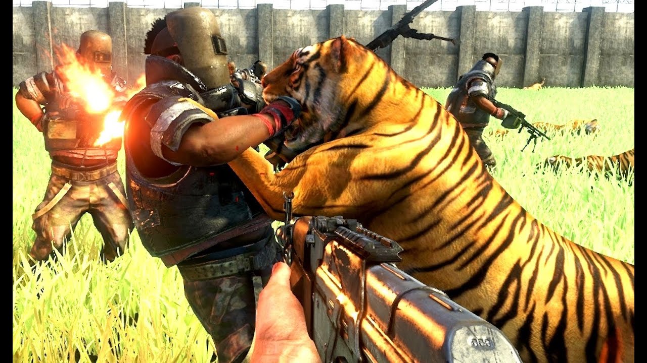 Far Cry 3 Massive Scale Battles 100 Tigers Vs 100 Pirates