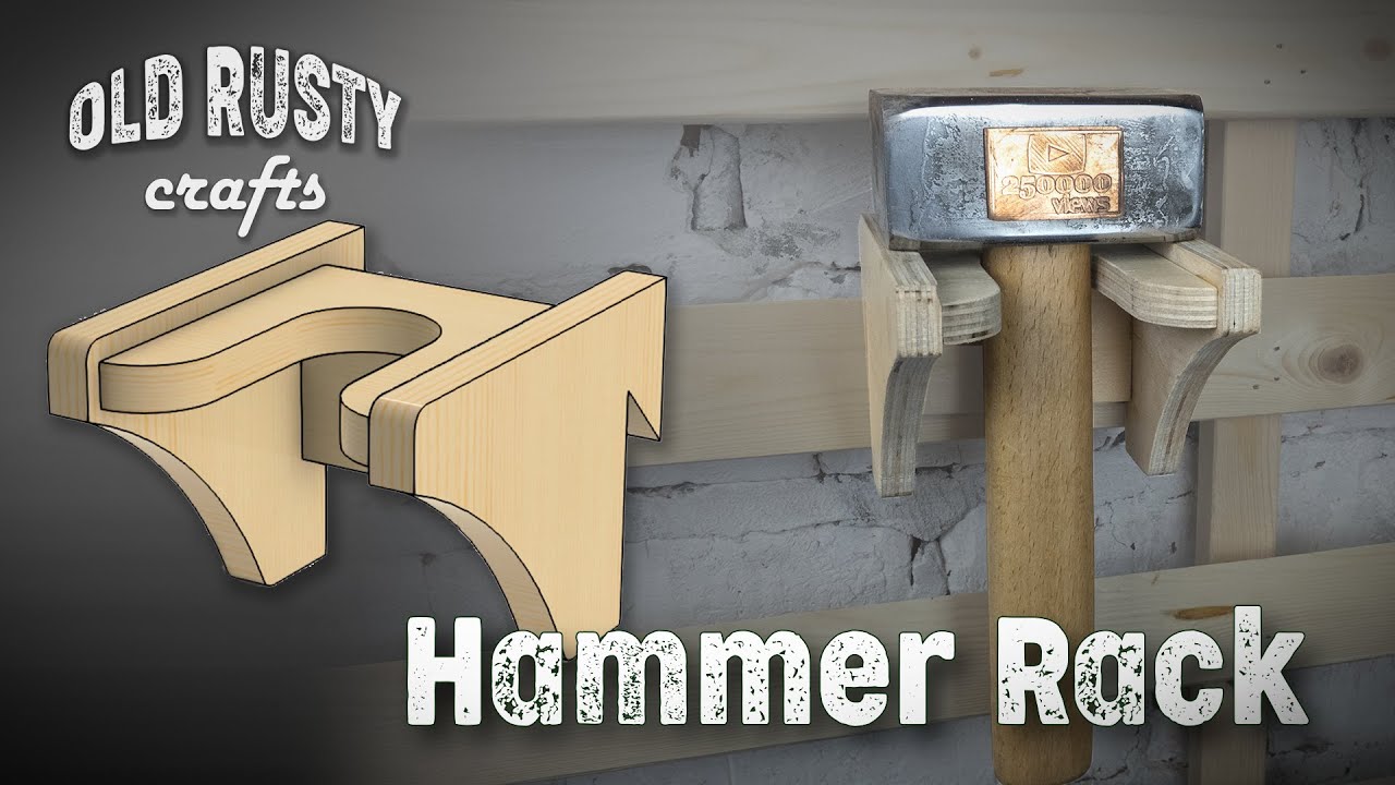 Hammer Rack. ( Tool Storage Wall French Cleat DIY)