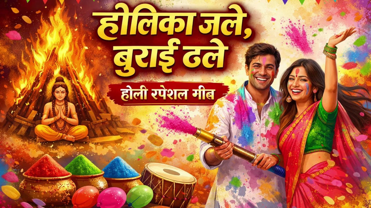 🎵 होलिका जले, बुराई ढले | होली स्पेशल हिंदी सॉन्ग 2026 🎵 #vairalsong #holigeet #hindiholisong 💯✅🎁
