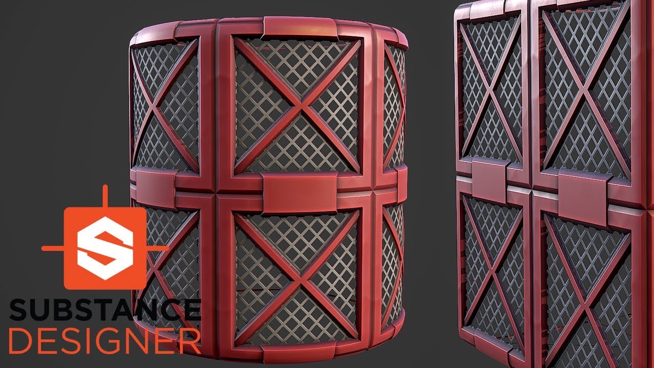Substance Designer - Stylized Industrial Panel