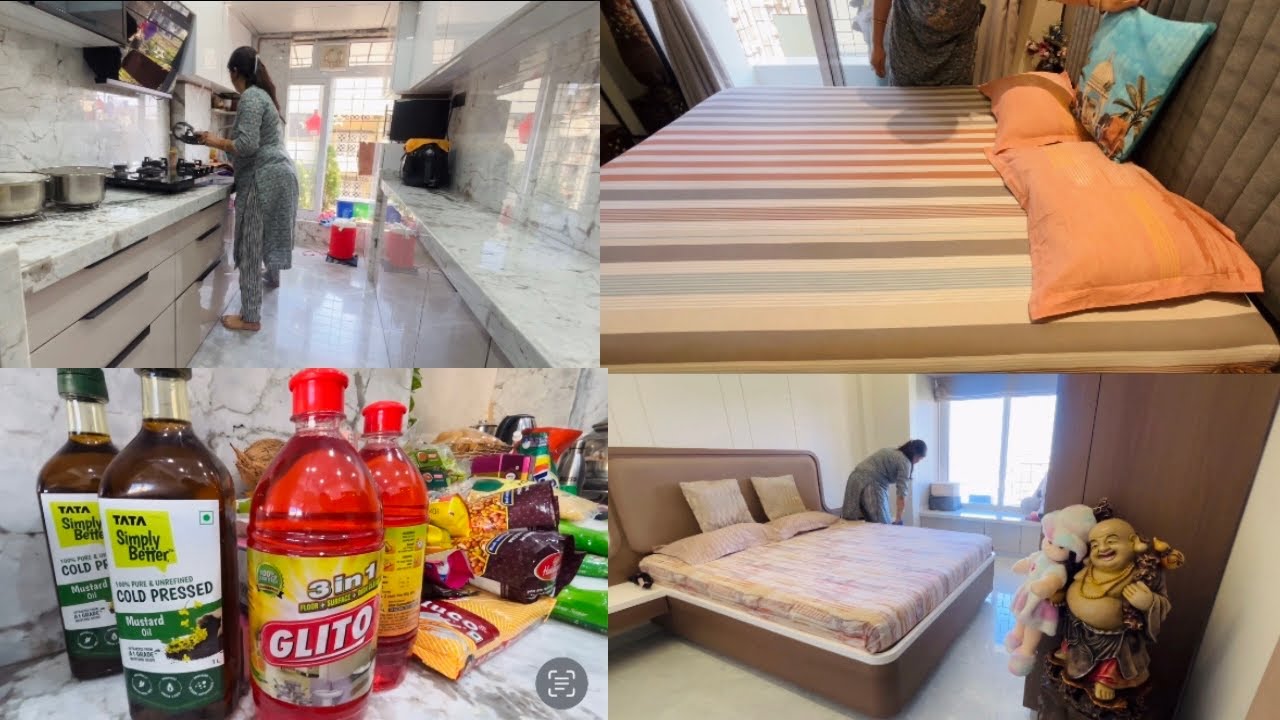 Два часа напряженной работы рано утром 🏠 Абсолютно чисто 🙌 🏻 Ежемесячная закупка продуктов в D Ma...