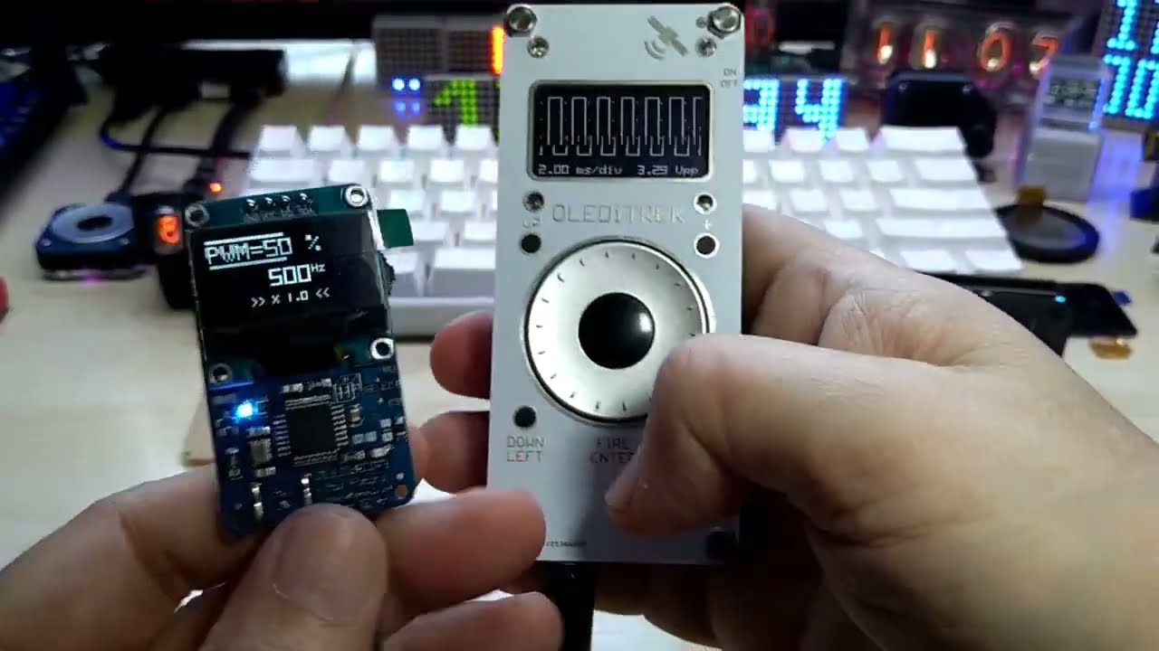 Short intro to my OLEDiSCOPE connected to my OLEDiTREK #arduino #hayri #pcbway