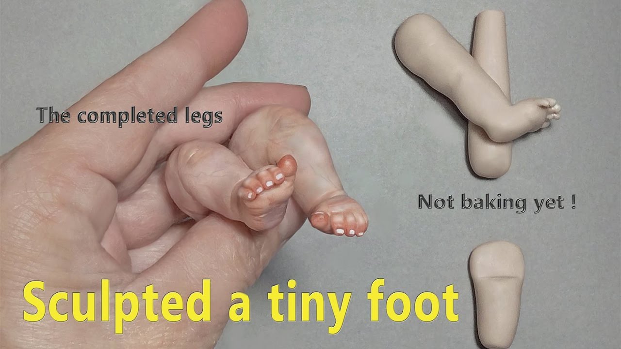 Sculpt a Tiny baby foot  - Mini Baby Pose-Able (V41)