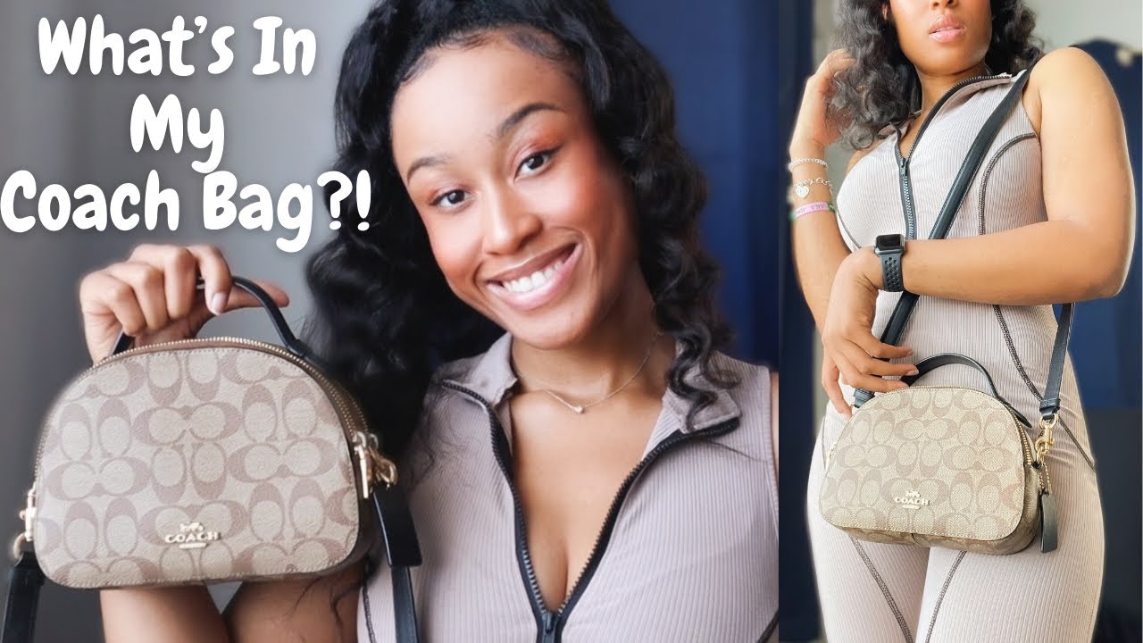 WHAT'S IN MY NEW COACH BAG SPRING/SUMMER 2021 | Coach Serena Satchel In Signature Canvas