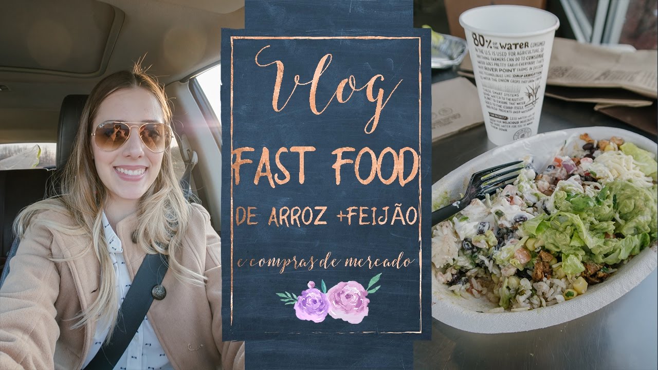 VLOG COMPRAS DE MERCADO E FAST FOOD DE ARROZ E FEIJÃO