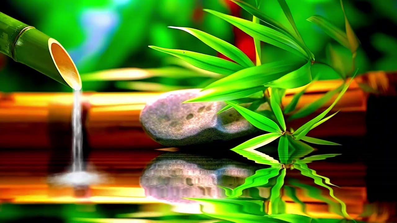 Peaceful Spa Ambience with Candlelight, Flowing Water, and Zen Garden Meditation Vibes