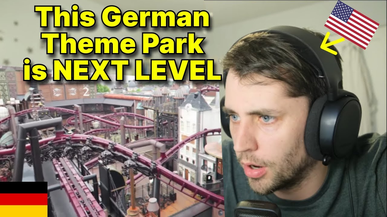American reacts to Phantasialand (crazy German theme park)