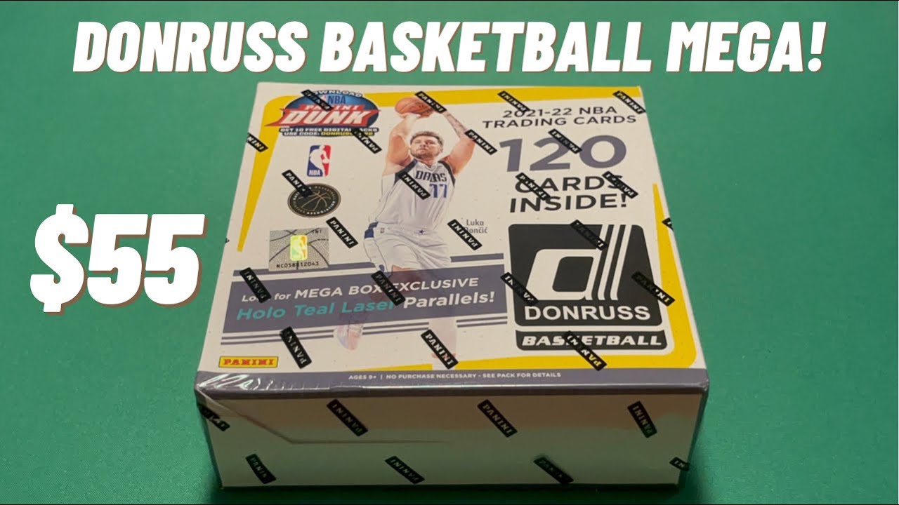 2021-22 Panini Donruss Basketball Mega Box Opening Review! $55? TEAL LASERS! New Retail Sports Cards