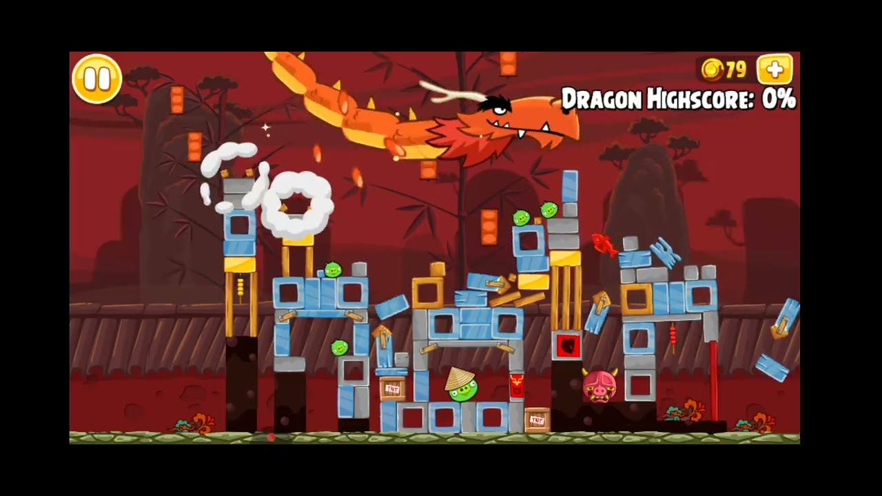Angry Birds Seasons - Year of the Dragon - Dragon Highscore - Gameplay