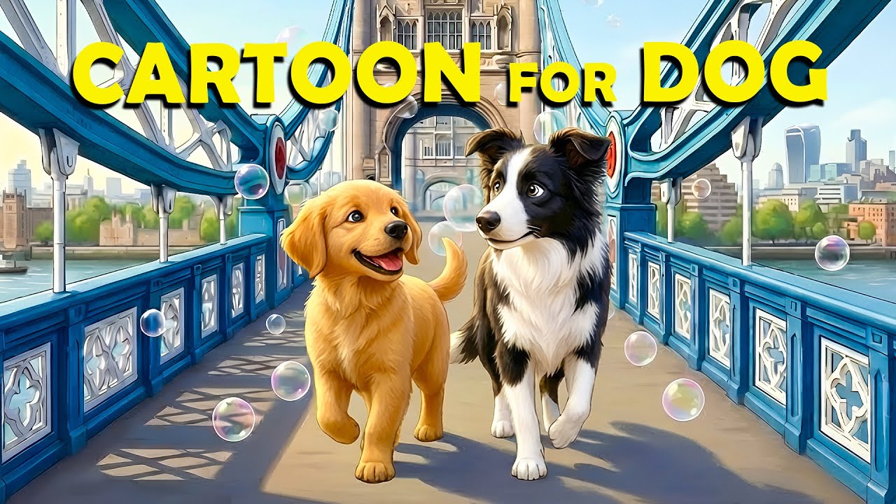 Мультфильм про собак 24/7 🐶 Снятие тревоги у собак, пока вас нет дома | Успокаивающая музыка и виде