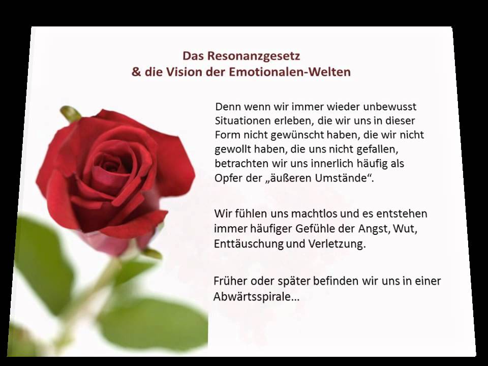 Das Resonanzgesetz und die Vision der Emotionalen Welten