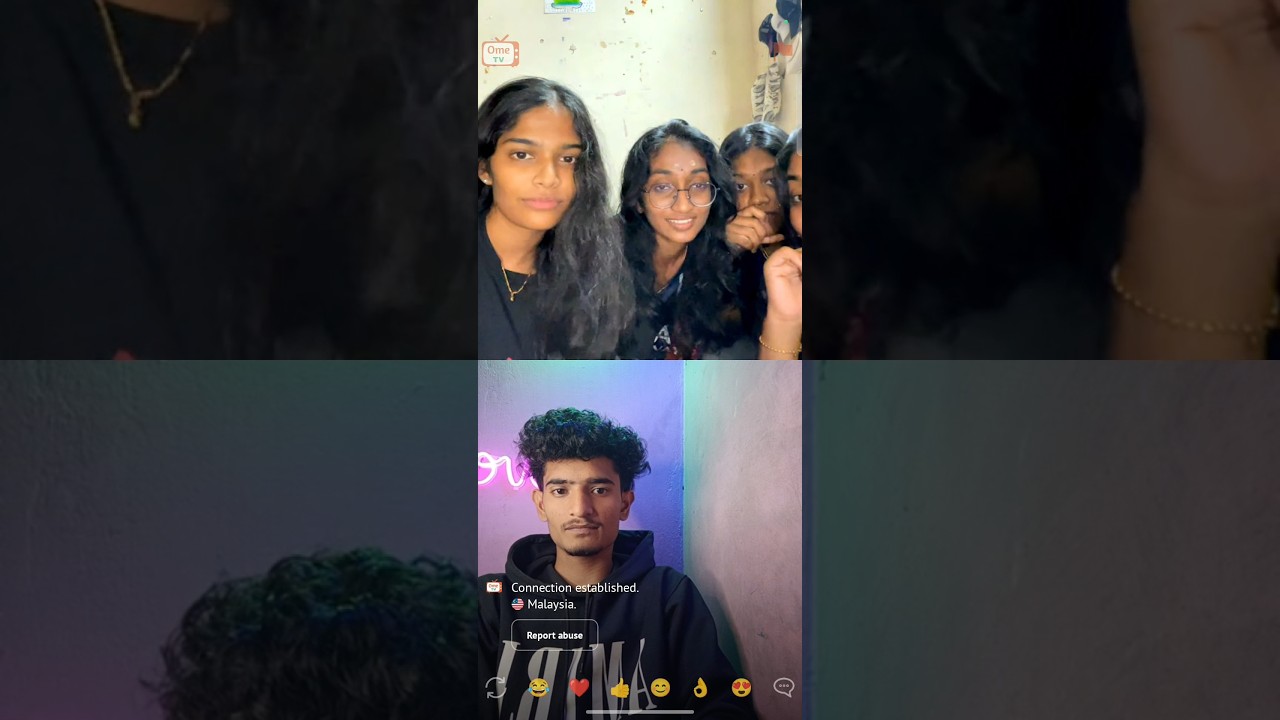 Tamil Girls in OmeTv 🤐.... #amongus #music #funny #comedy #reaction #tamil #girls