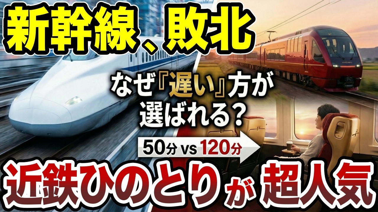 【近鉄の逆襲】新幹線を「時代遅れ」にした赤い翼…ひのとりが変えた名阪移動の常識【ゆっくり解説】