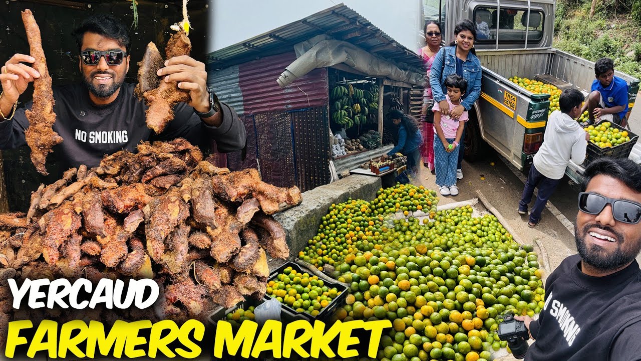 Local FARMER’s Market in Yercaud !! Mudavattukal Kilangu To Oranges 🍊