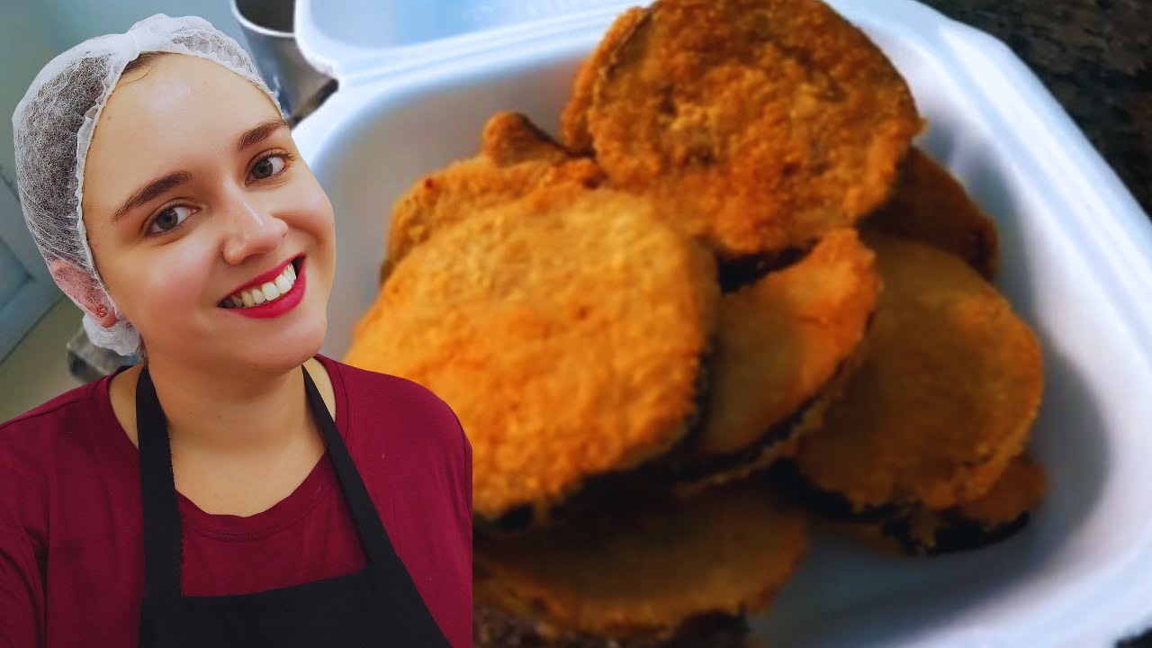 COMO FAZER BERINJELA EMPANADA CROCANTE E SEQUINHA / PARMEGIANA DE BERINJELA