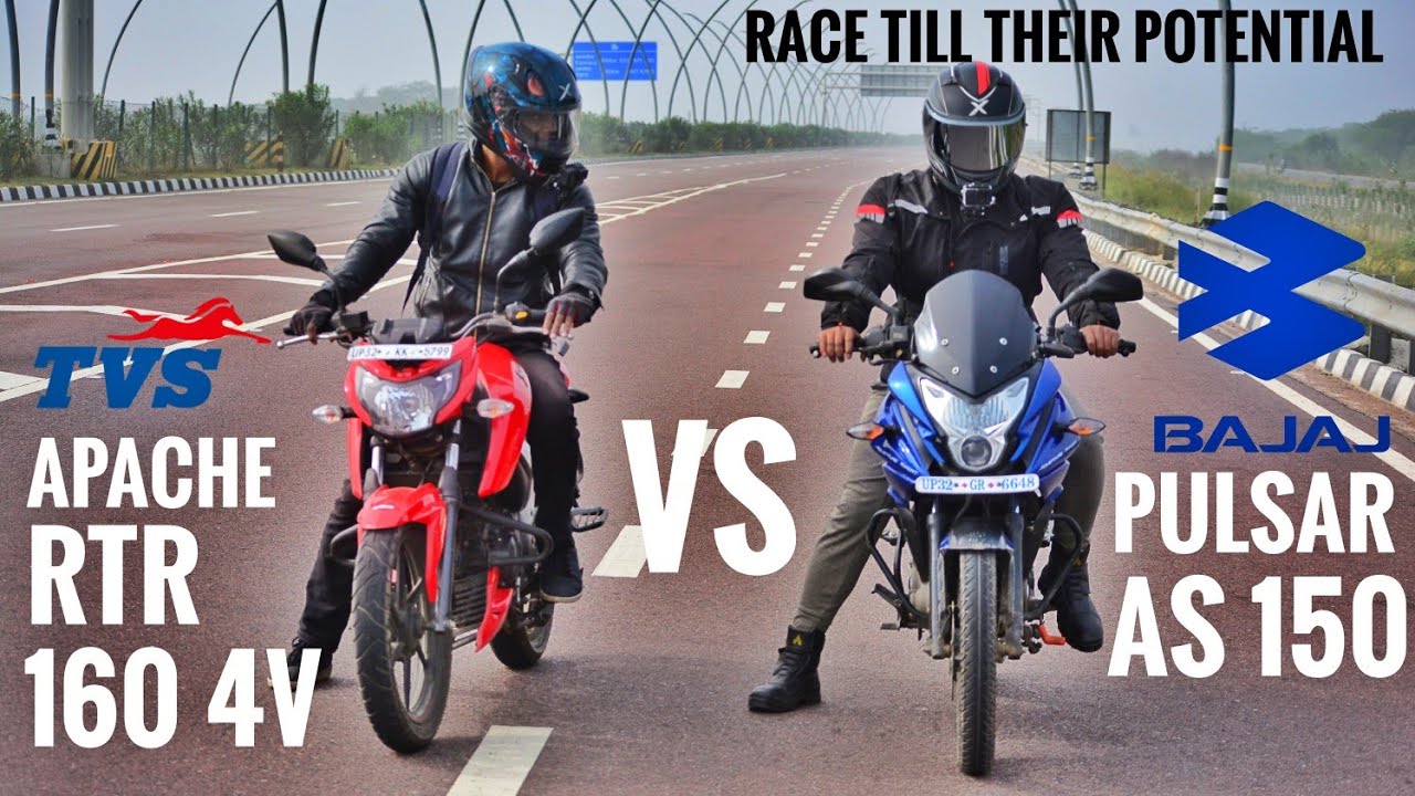 APACHE 160 VS PULSAR AS150 | RACE TILL THEIR POTENTIAL | AMAZING RESULTS
