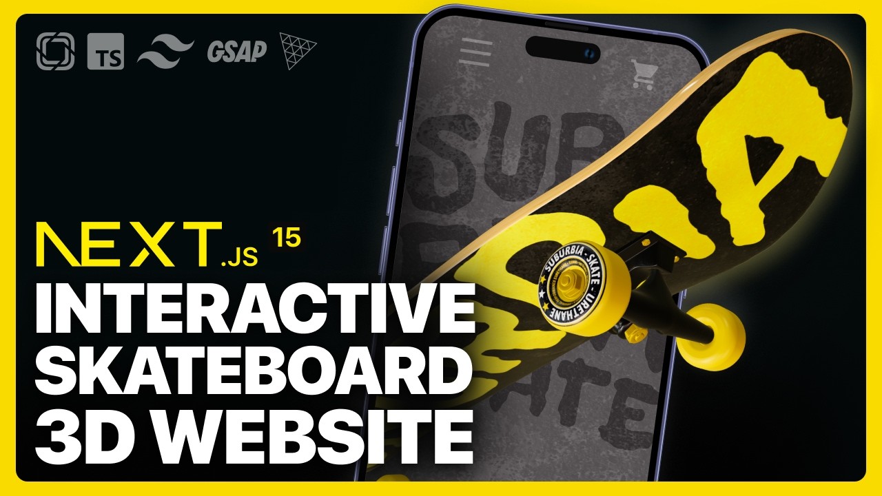 Learn Next.js 15, GSAP, Three.js and Prismic to build a 3D skateboard website! - Full Course 2025