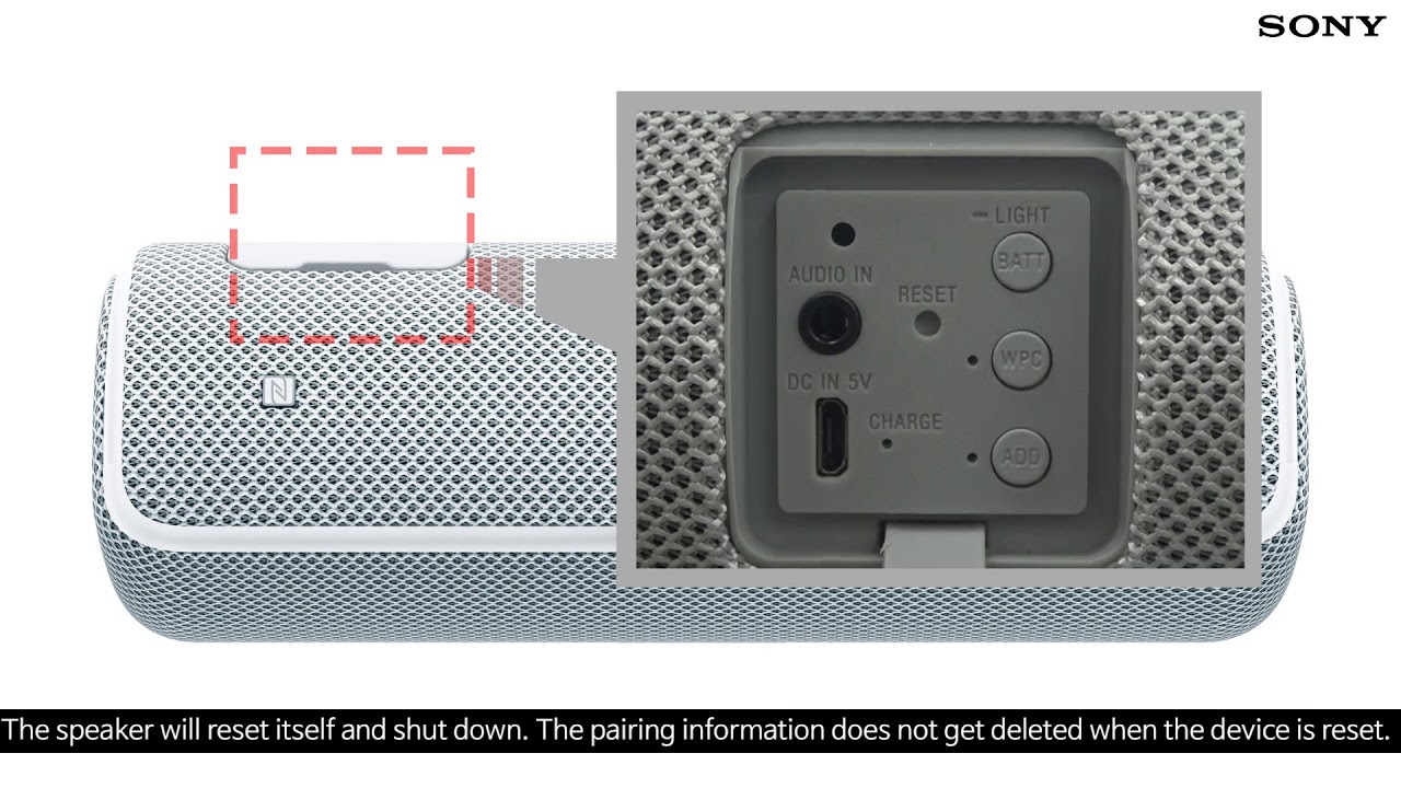 SRS-XB21 | Hard Reset or Factory Reset