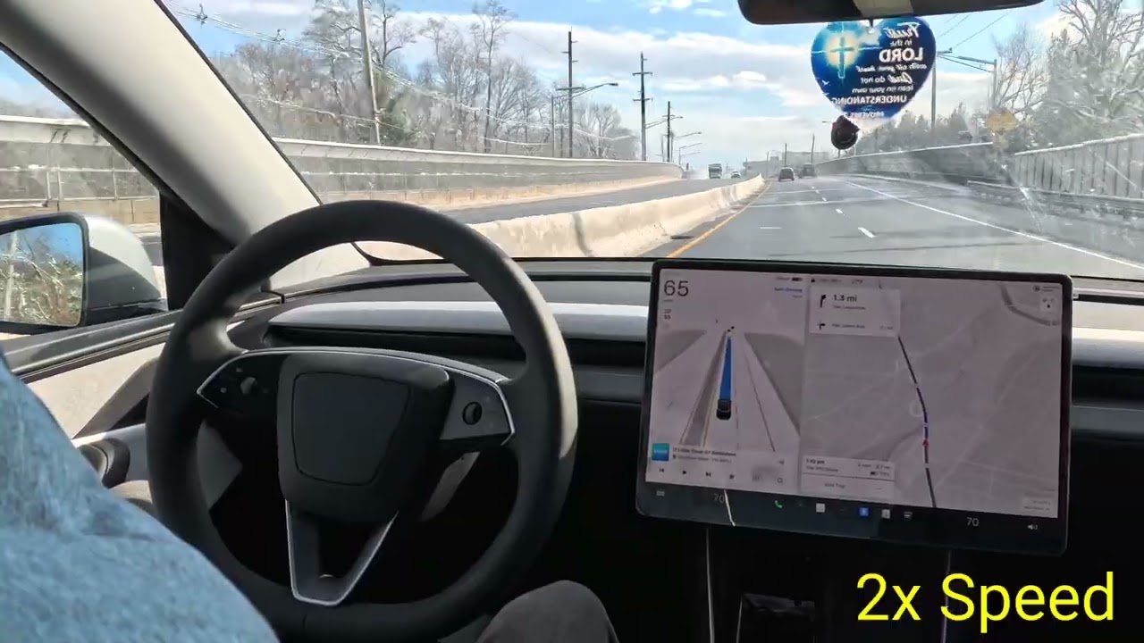 Car self drove to restaurant on a snowy day-Tesla #fsd14 #grok #robotaxis #selfdrivecars #teslafsd 