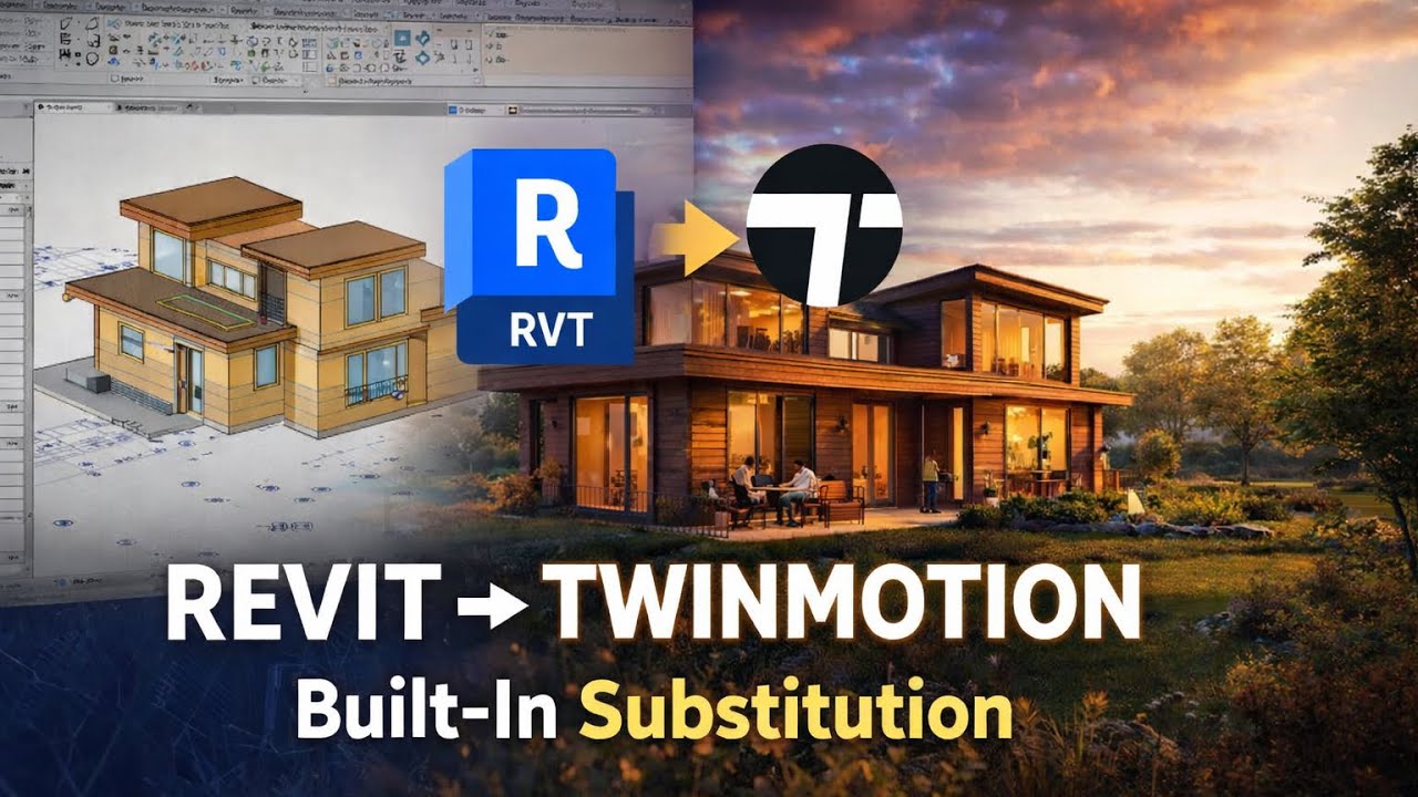 Revit в Twinmotion: встроенная функция замены и прямая связь в рабочем процессе.