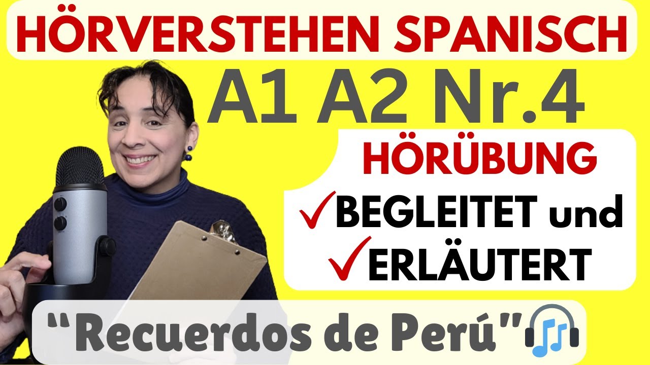 Аудирование испанского языка A1 - A2 👉 С сопровождением 👉 С объяснением - УПРАЖНЕНИЯ 🎧 Слушайте и...