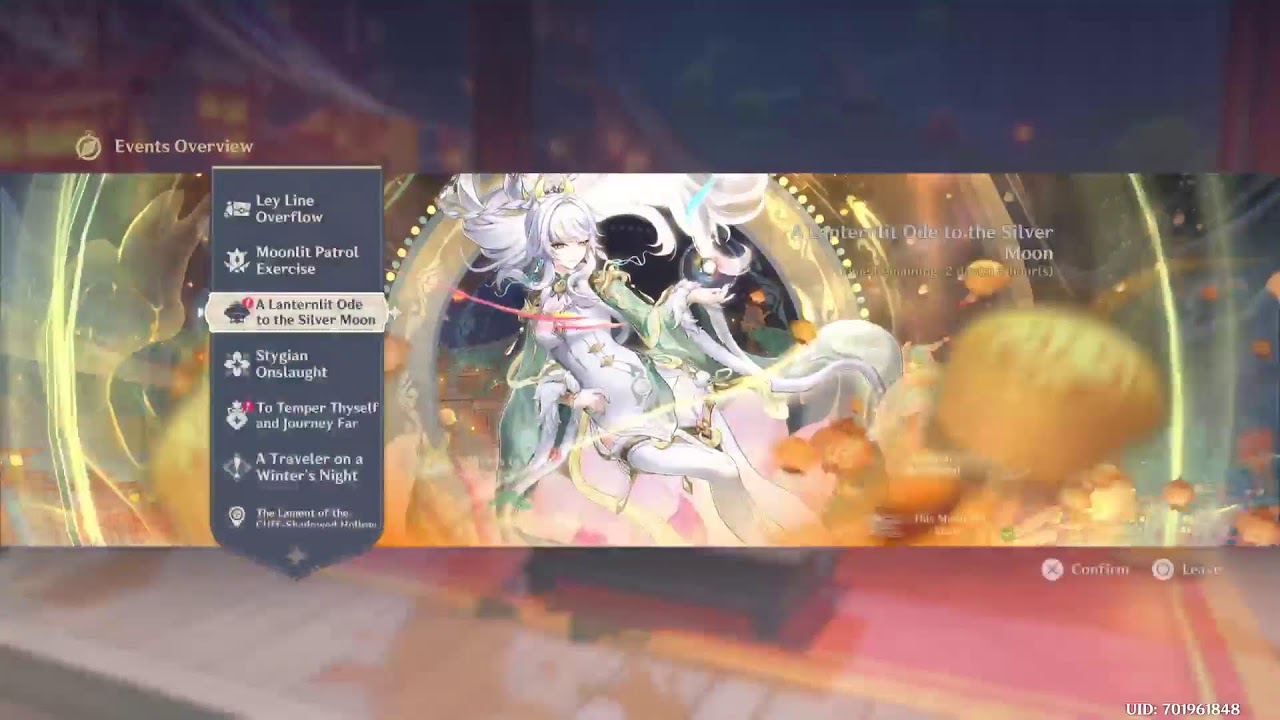 GI (PS5) - A Lanternlit Ode to the Silver Moon event: The Moonlit Adeptus's Trail