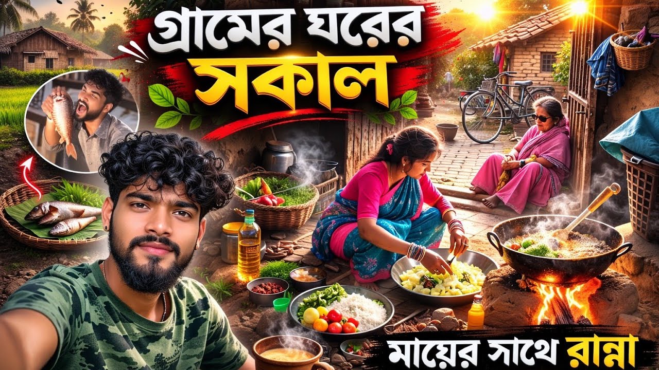 গ্রামের ঘরের সকাল 🌅 | মায়ের সাথে রান্না 🍲 | Village Lifestyle Vlog Bengali
