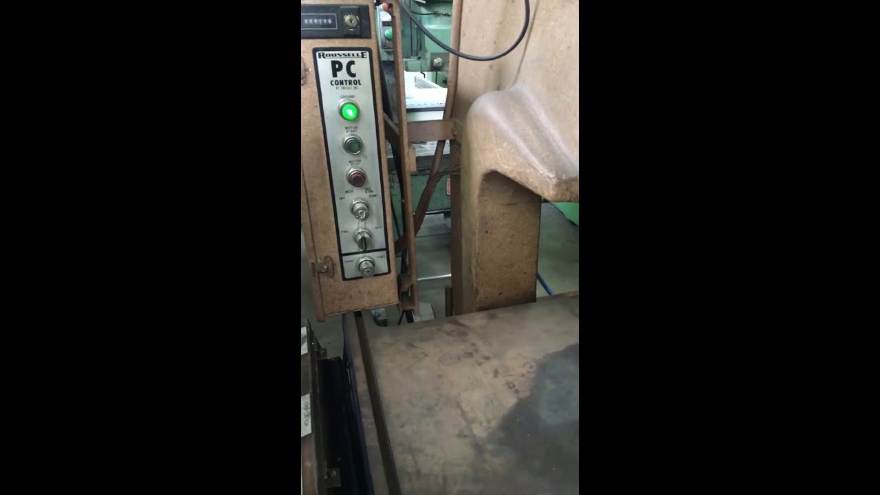 ROUSSELLE 40 TON PUNCH PRESS , AIR CLUTCH & BRAKE  Our stock number: 4399