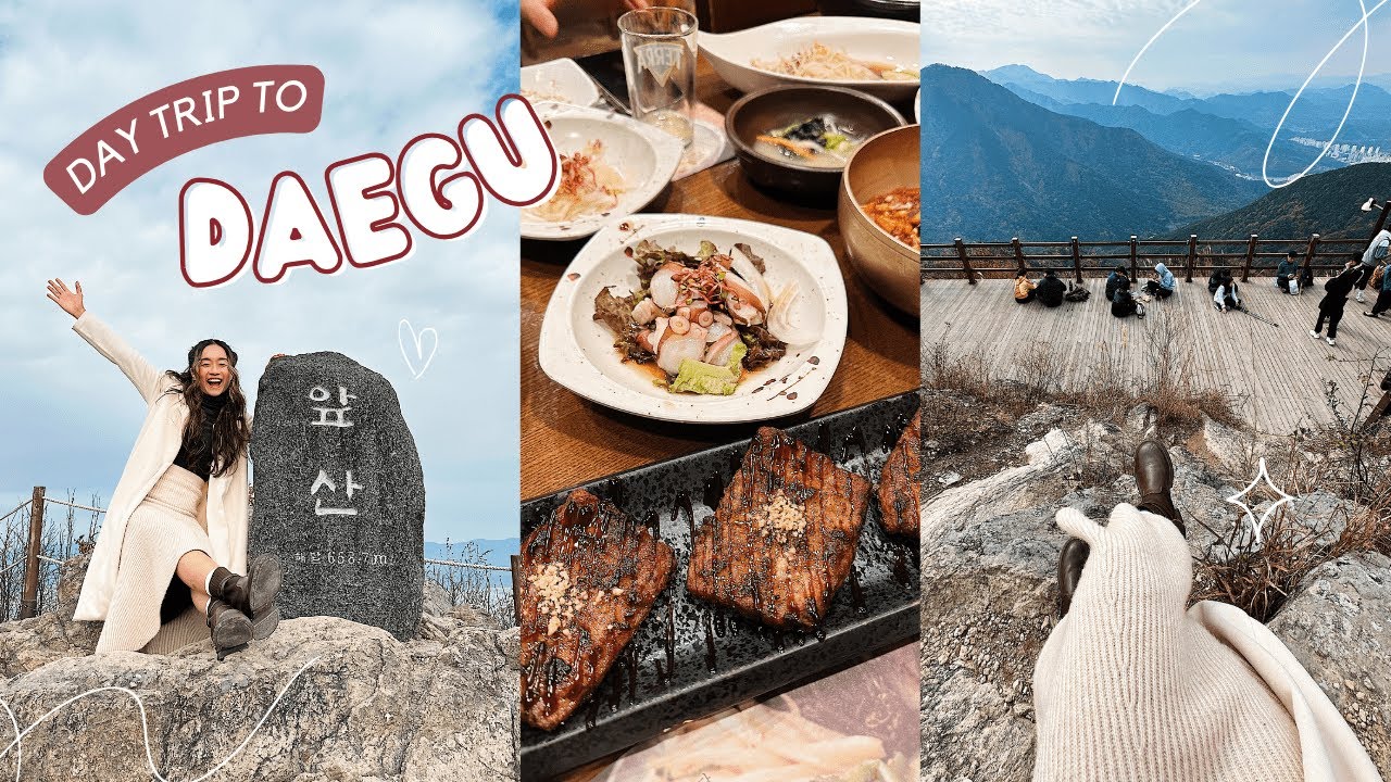 day trip to daegu - 🏔️🏃🏼‍♀️mount apsan, good restaurant, arboretum & arc culture center