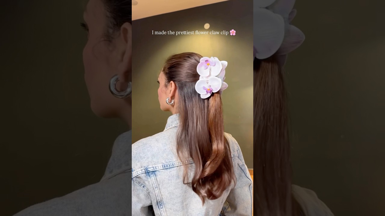 I made a prettiest flower claw clip 😍 | Monalisha Mahapatra