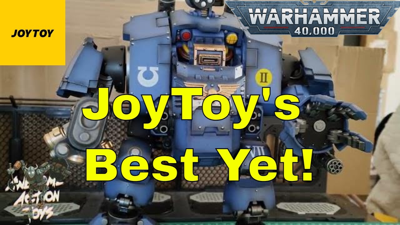 JoyToy Warhammer 40K 1:18 scale Ultramarines Redemptor Dreadnought action figure. JoyToy's best yet!