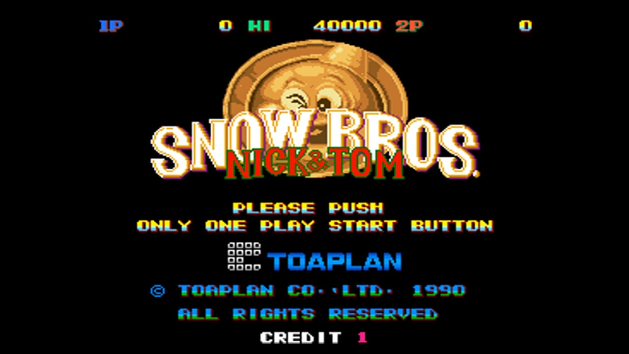 Snow Bros. (1990) – Original Arcade Machine Gameplay | Toaplan Classic