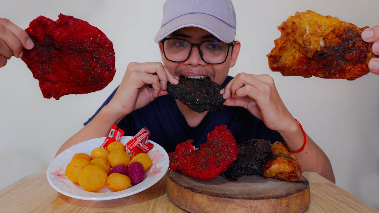 (Mukbang) Crazy chicken fried and potato Mukbang