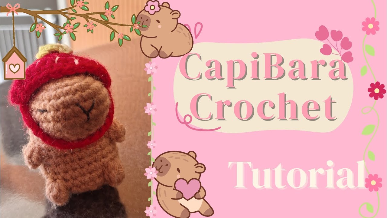 Capivara de Crochê, Amigurumi! Tutorial Fácil Para Iniciantes.