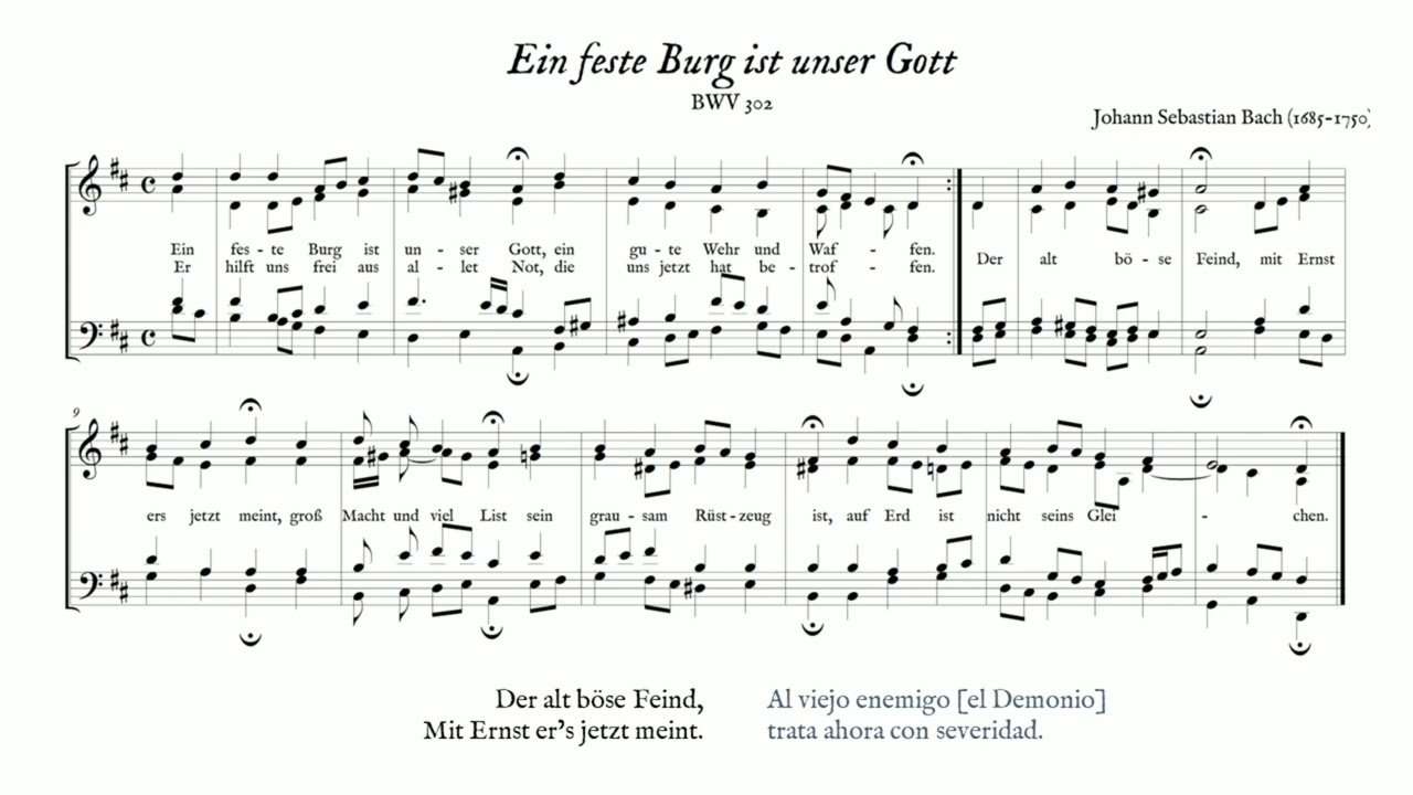Johann Sebastian Bach: Ein feste Burg ist unser Gott BWV 302 (Coro de Radio Berlín, Robin Gritton)