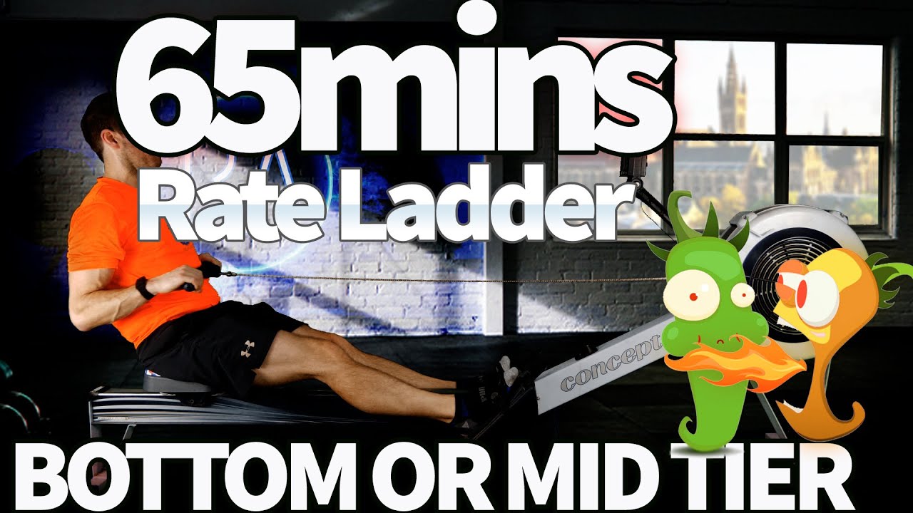 65 Minute Rowing Ladder Workout - Climb Stroke Rates | RowAlong