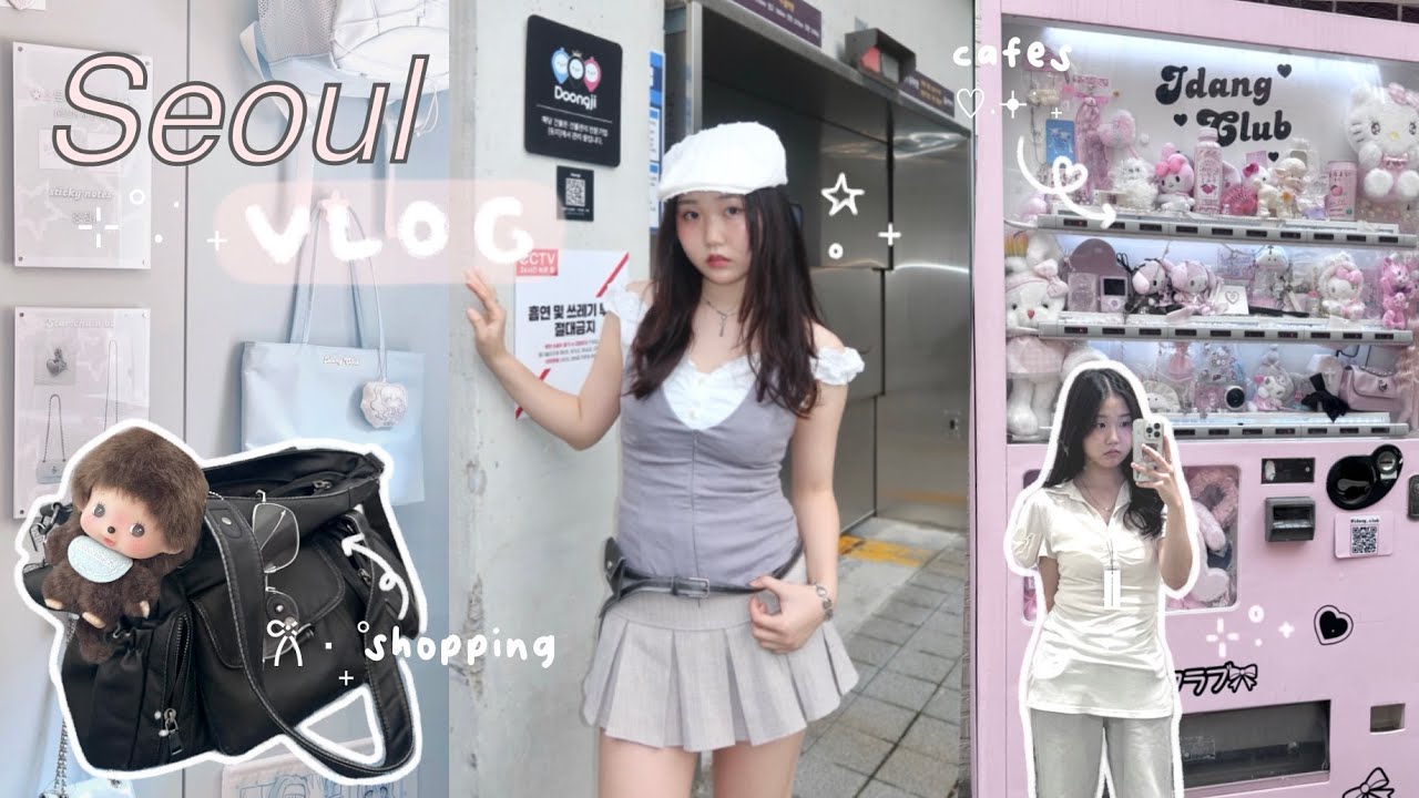 korea diaries ୨୧⋆｡ cutie cafes, seongsu shopping, brandy melville in korea, exploring