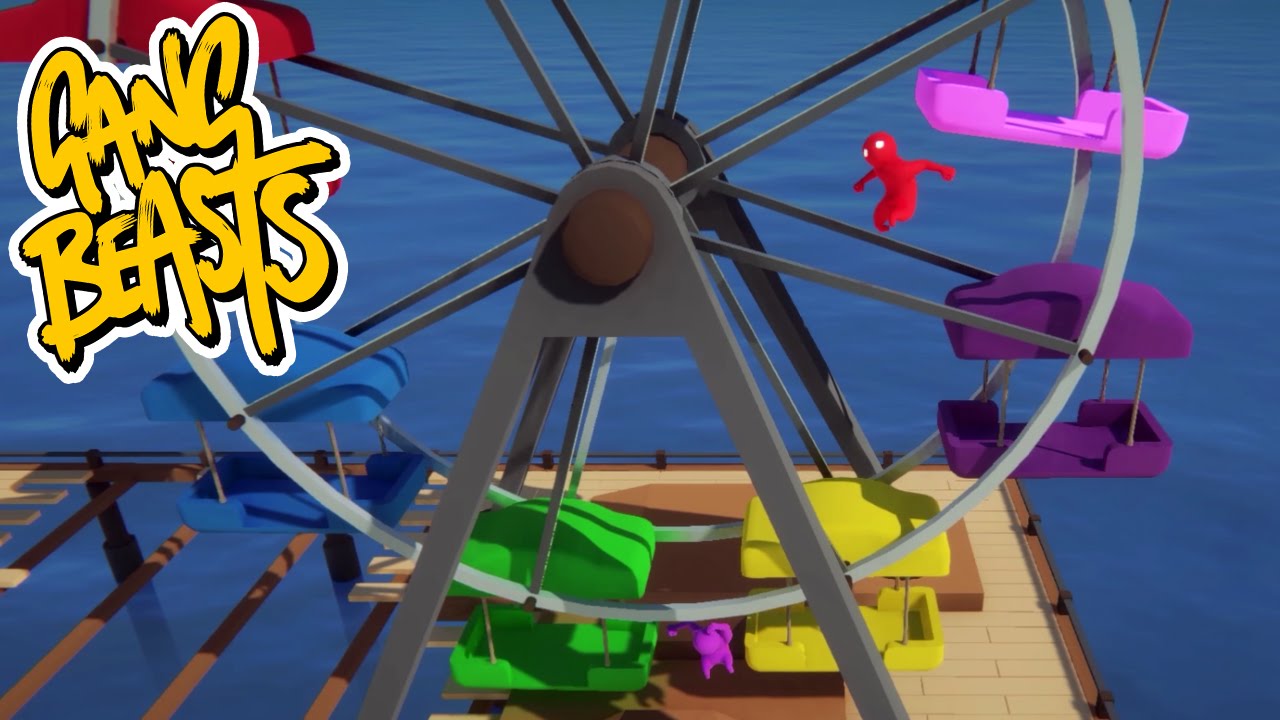 Gang Beasts - Уничтожение колеса обозрения [Игровой процесс отца и сына]
