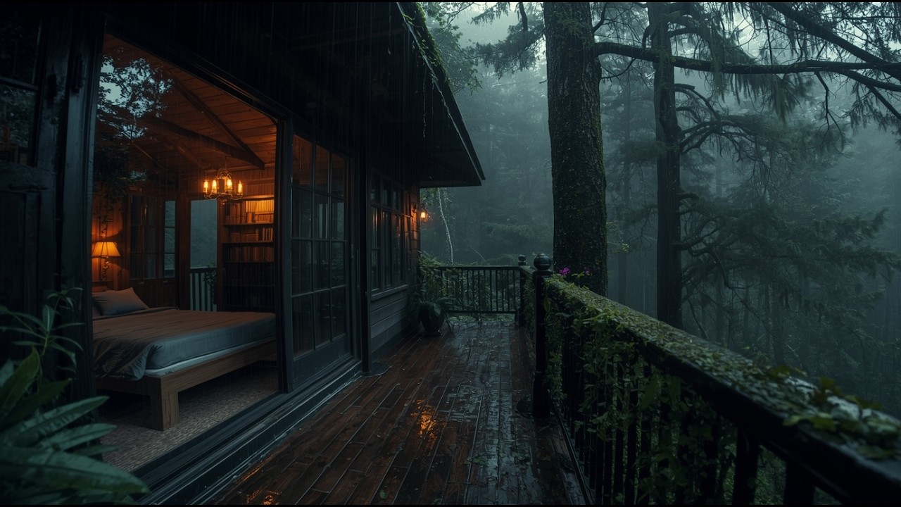 Quiet Rain in the Deep Forest 🌲 | Peaceful Sounds for Sleep and Study