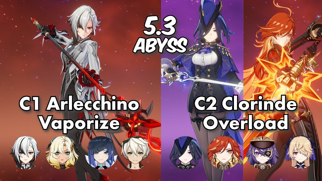 C1 Arlecchino Vaporize & C2 Clorinde with Mavuika Overload | 5.3 Spiral Abyss | Genshin Impact