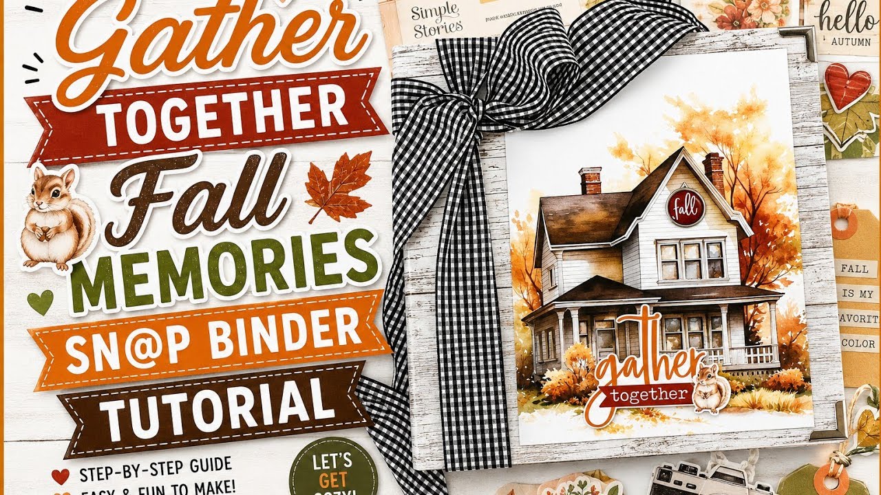 Watch Me Use the Autumn Breeze collection by Simple Stories to create a beautiful 6x8 Album 