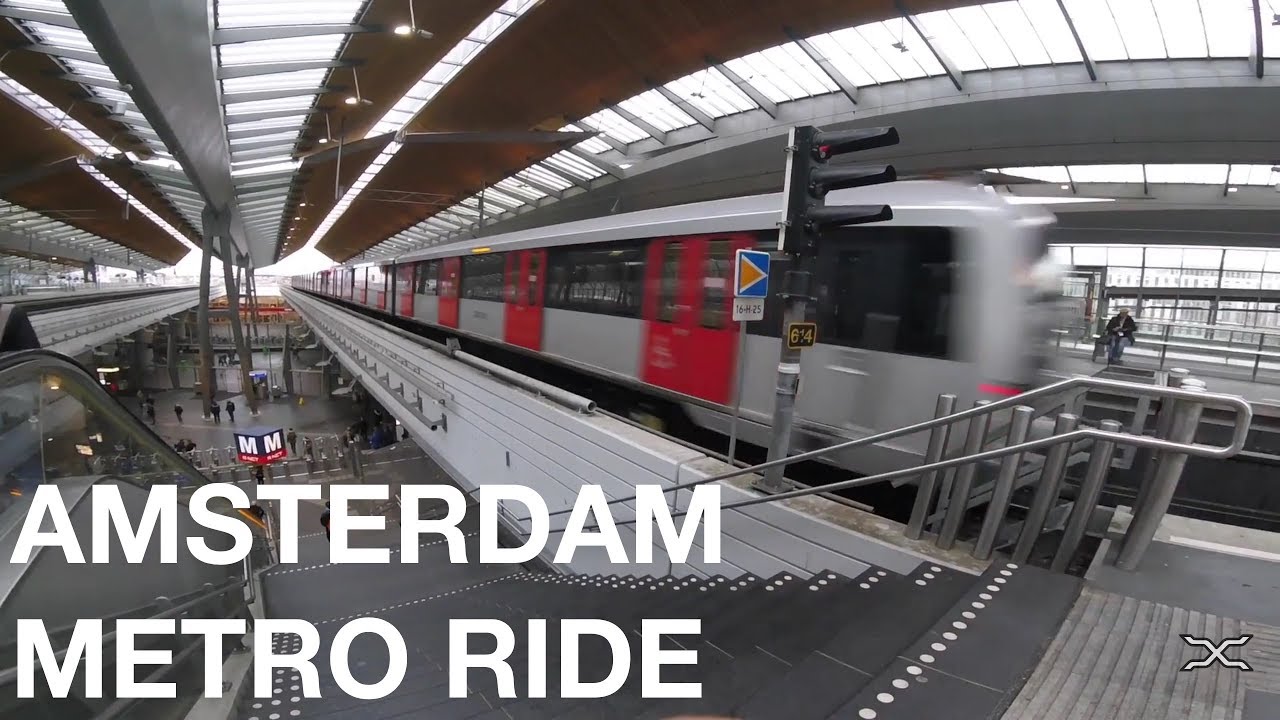 Riding the Amsterdam Metro and Train from Holendrecht to Centraal Station