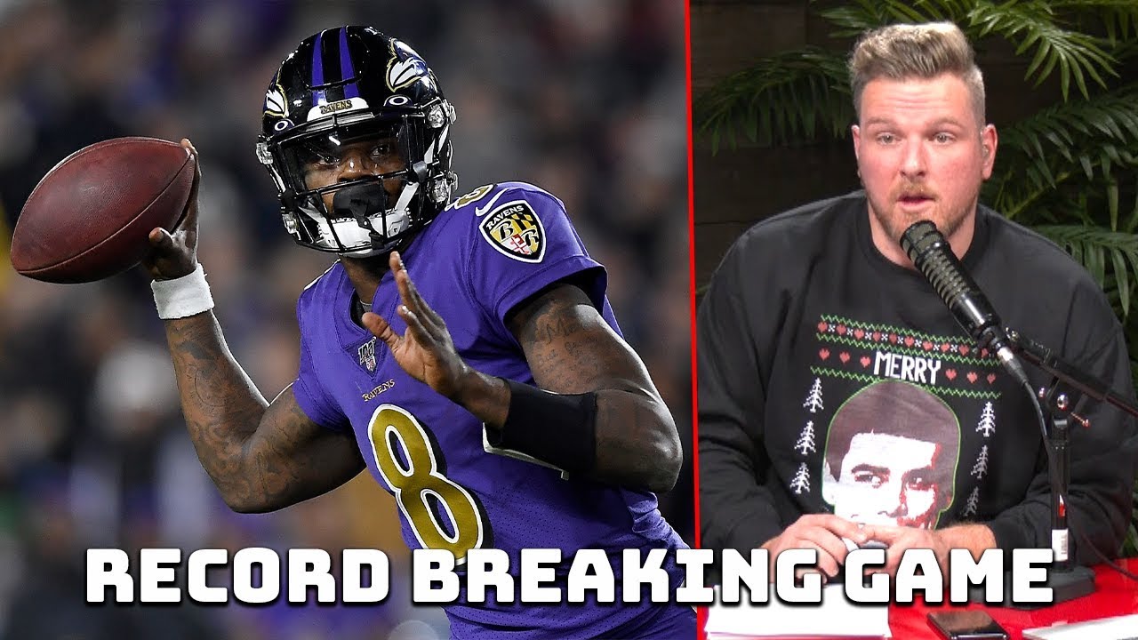 Pat McAfee Reacts to Lamar Jackson's Record Breaking Game vs Rams