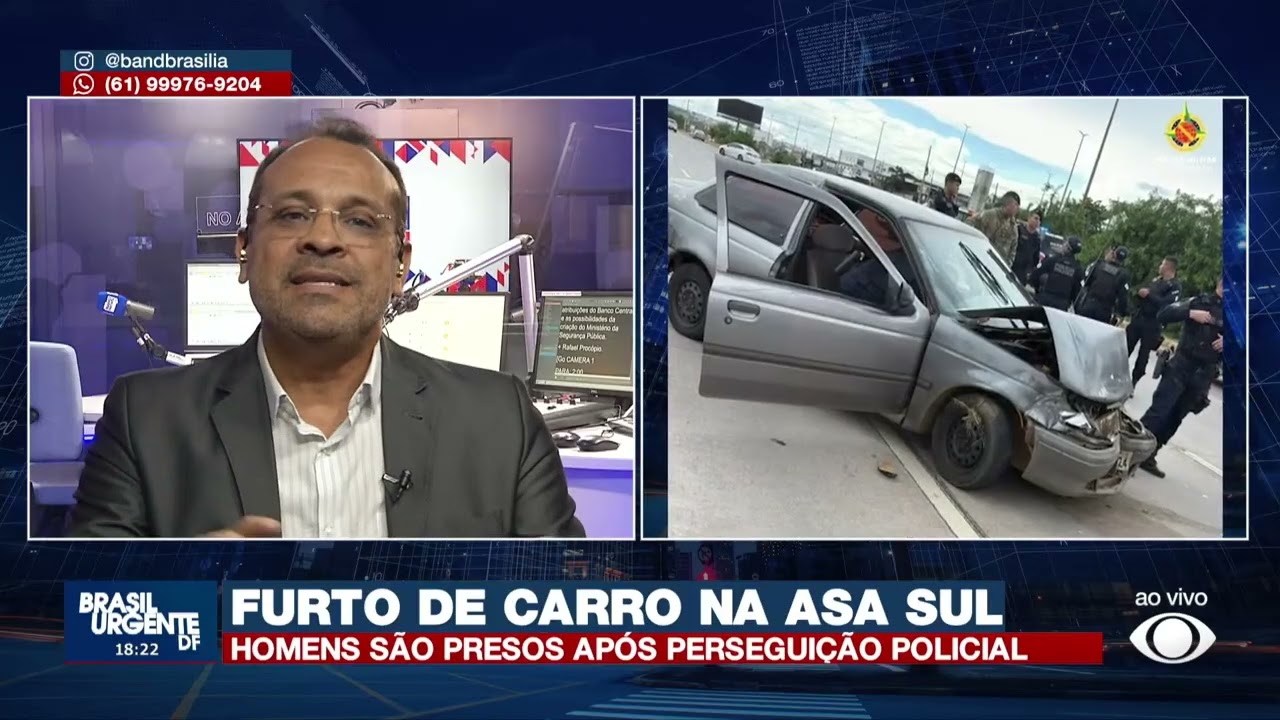 PERSEGUIÇÃO POLICIAL: CRIMINOSOS FURTAM CARRO NA ASA SUL