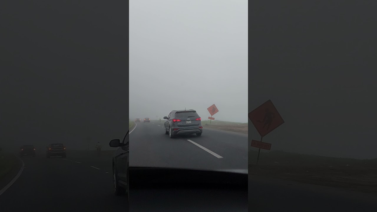 PASAMAYO - Carretera de Pasamayo con neblina densa🛣⛰🚙🌫